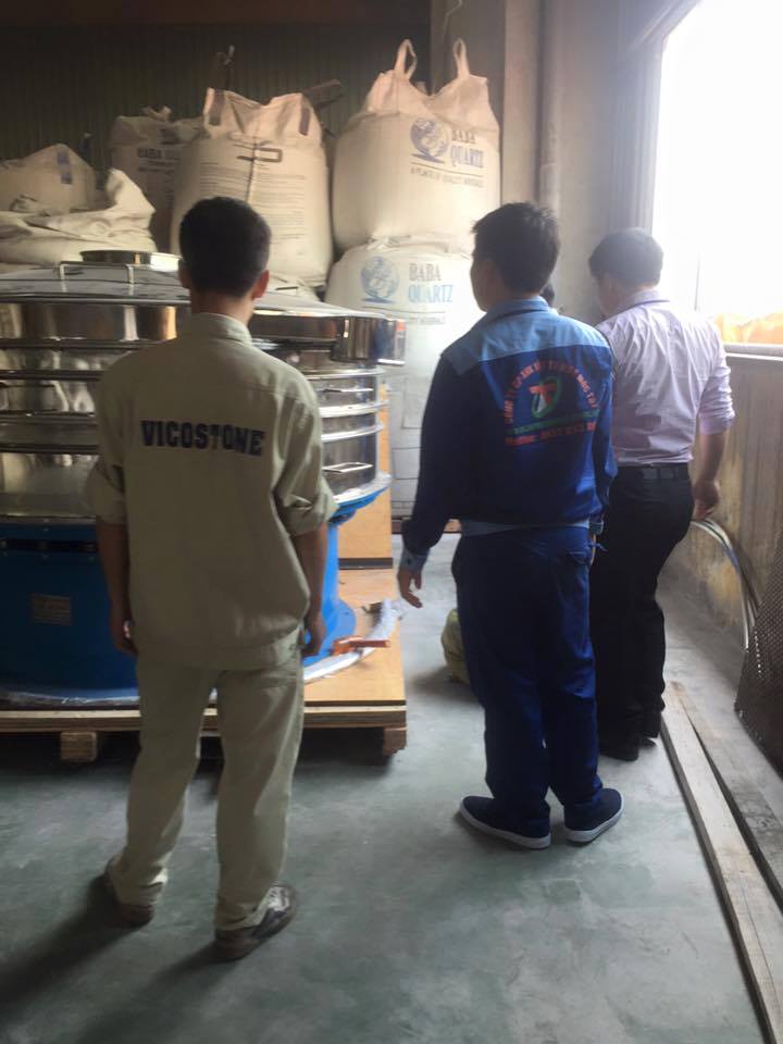 Lắp Đặt Chạy thử máy sàng rung cho khách hàng